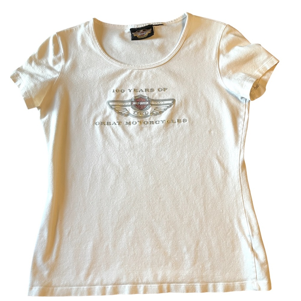 ๐ฅ๐ฅ๐ฅHarley Davidson 100th Anniversary White Short Sleeve T Shirt